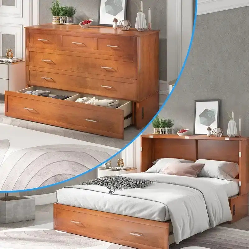 Lit escamotable, armoire-lit avec matelas et tiroir