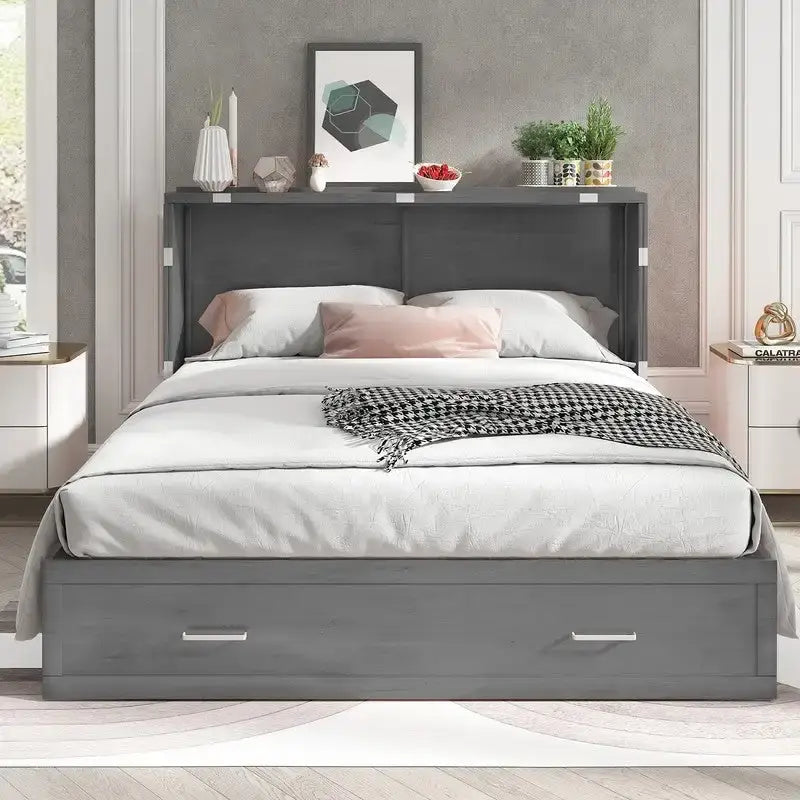 Lit escamotable, armoire-lit avec matelas et tiroir