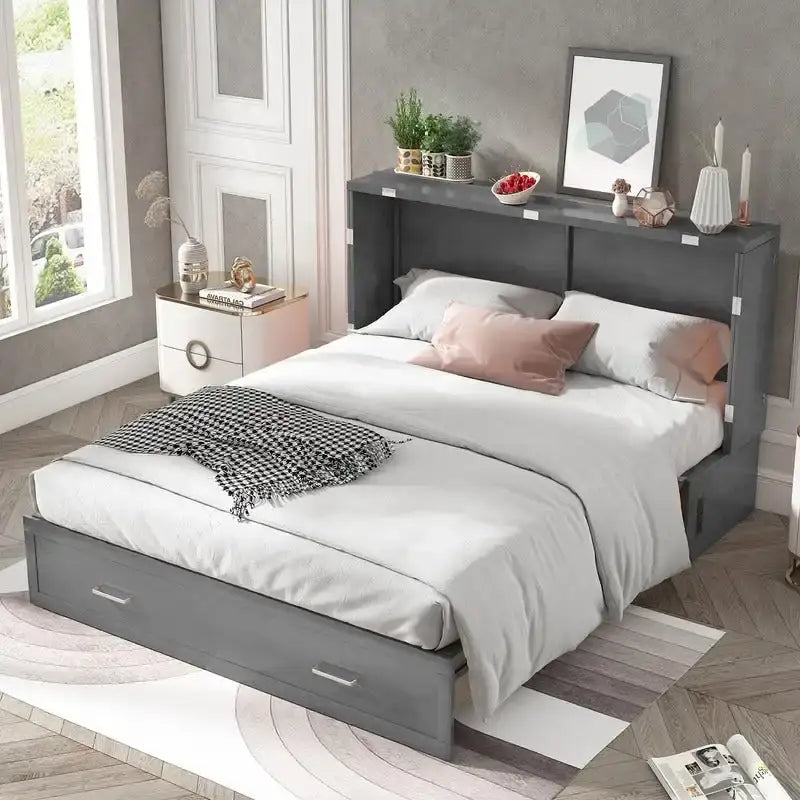 Lit escamotable, armoire-lit avec matelas et tiroir