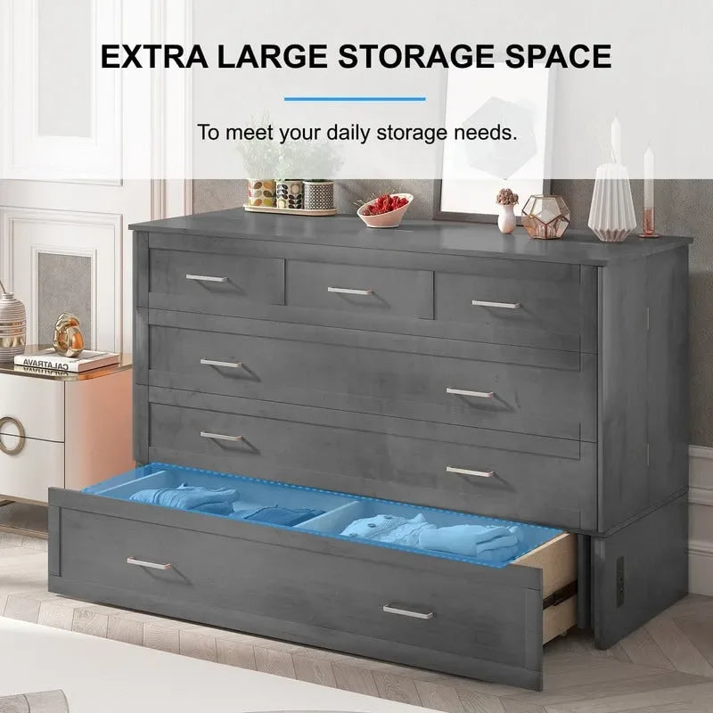 Lit escamotable, armoire-lit avec matelas et tiroir