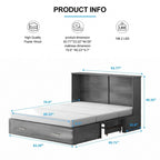 Lit escamotable, armoire-lit avec matelas et tiroir