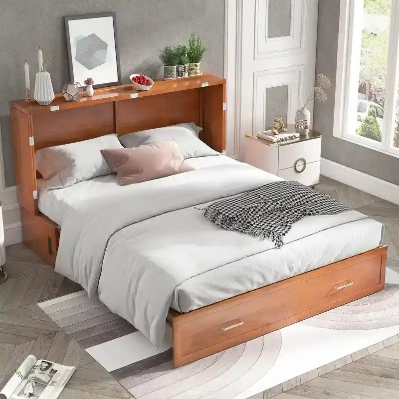 Lit escamotable, armoire-lit avec matelas et tiroir