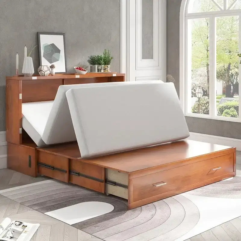 Lit escamotable, armoire-lit avec matelas et tiroir