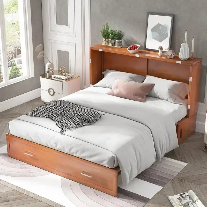 Lit escamotable, armoire-lit avec matelas et tiroir