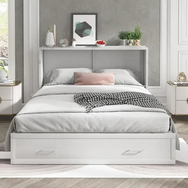Lit escamotable, armoire-lit avec matelas et tiroir