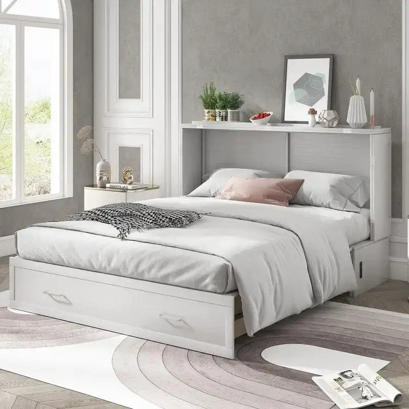 Lit escamotable, armoire-lit avec matelas et tiroir