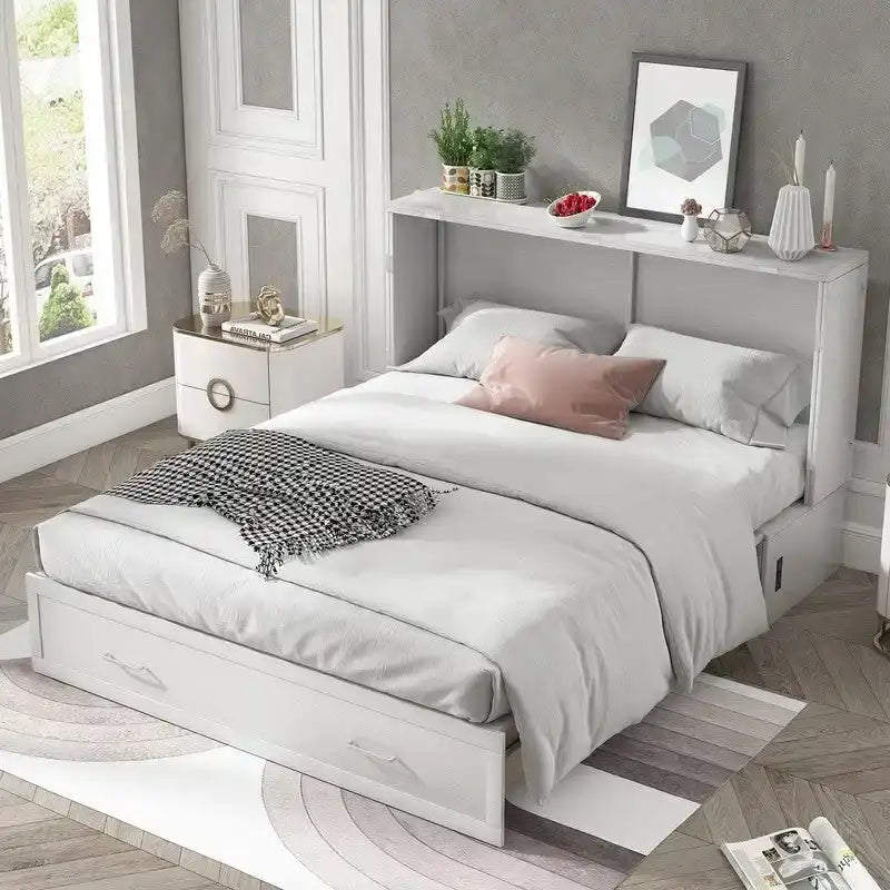 Lit escamotable, armoire-lit avec matelas et tiroir