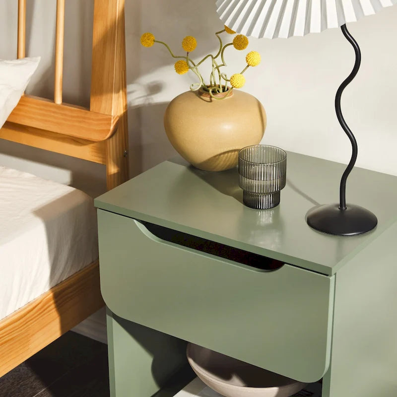 Middlebrook Designs Modern 1-Drawer Nightstand with Cubby