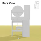 Coiffeuse avec miroir tactile et tabouret