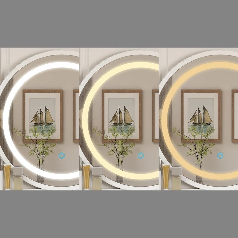 Coiffeuse avec miroir tactile et tabouret