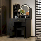 Coiffeuse avec miroir tactile et tabouret