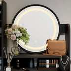 Coiffeuse avec miroir tactile et tabouret