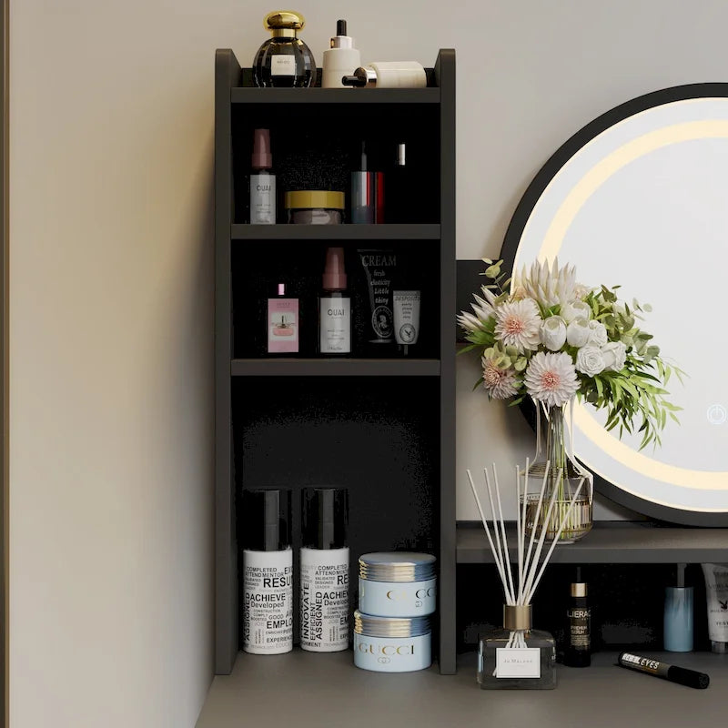 Coiffeuse avec miroir tactile et tabouret