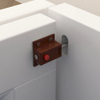 Lit double avec commode et tiroir convertible en meuble cube