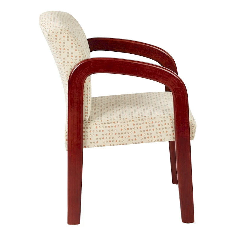 Chaise visiteur en bois finition cerisier