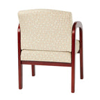 Chaise visiteur en bois finition cerisier