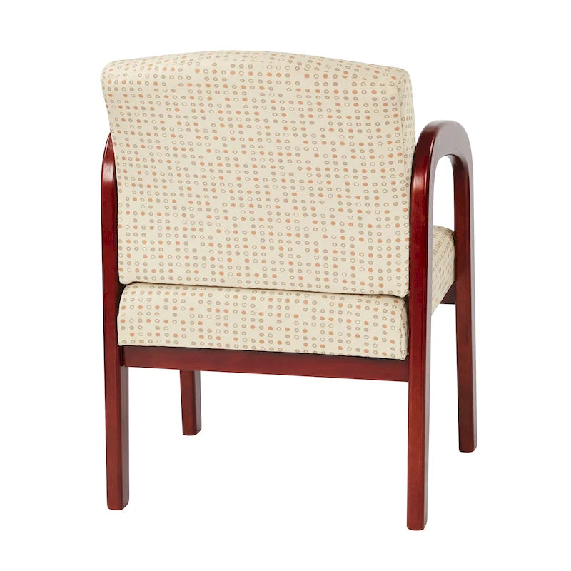 Chaise visiteur en bois finition cerisier