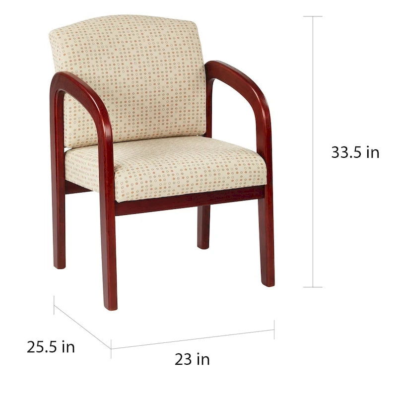 Chaise visiteur en bois finition cerisier