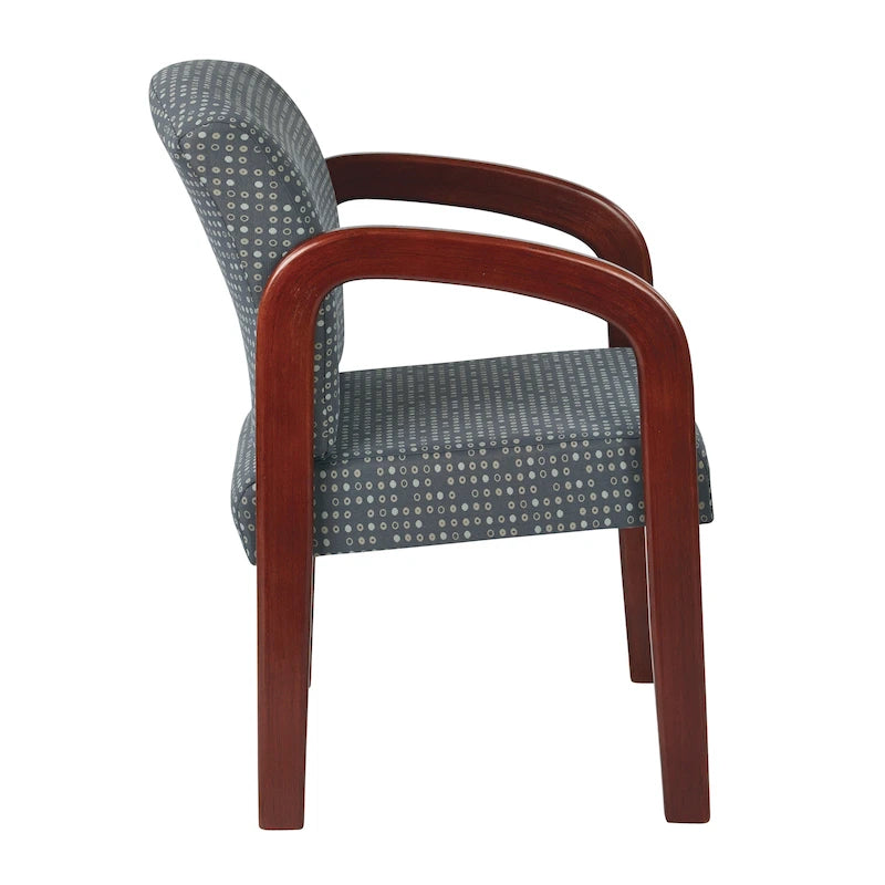 Chaise visiteur en bois finition cerisier