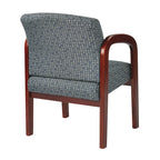 Chaise visiteur en bois finition cerisier