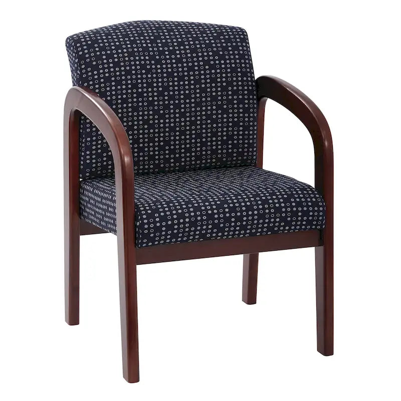 Chaise visiteur en bois finition cerisier