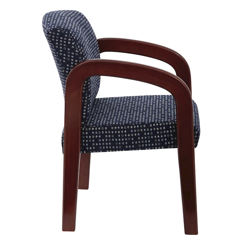 Chaise visiteur en bois finition cerisier