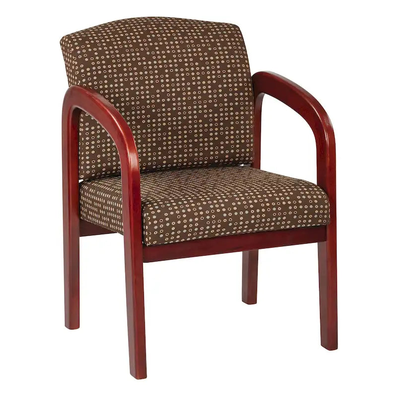 Chaise visiteur en bois finition cerisier