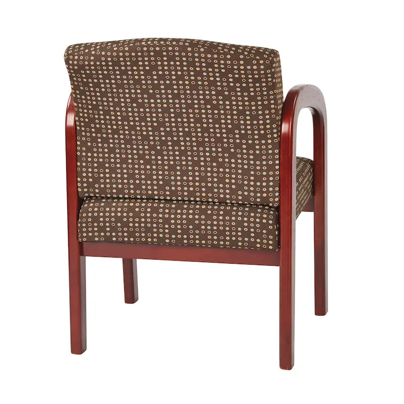 Chaise visiteur en bois finition cerisier