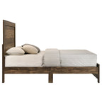 Lit en bois en noyer rustique