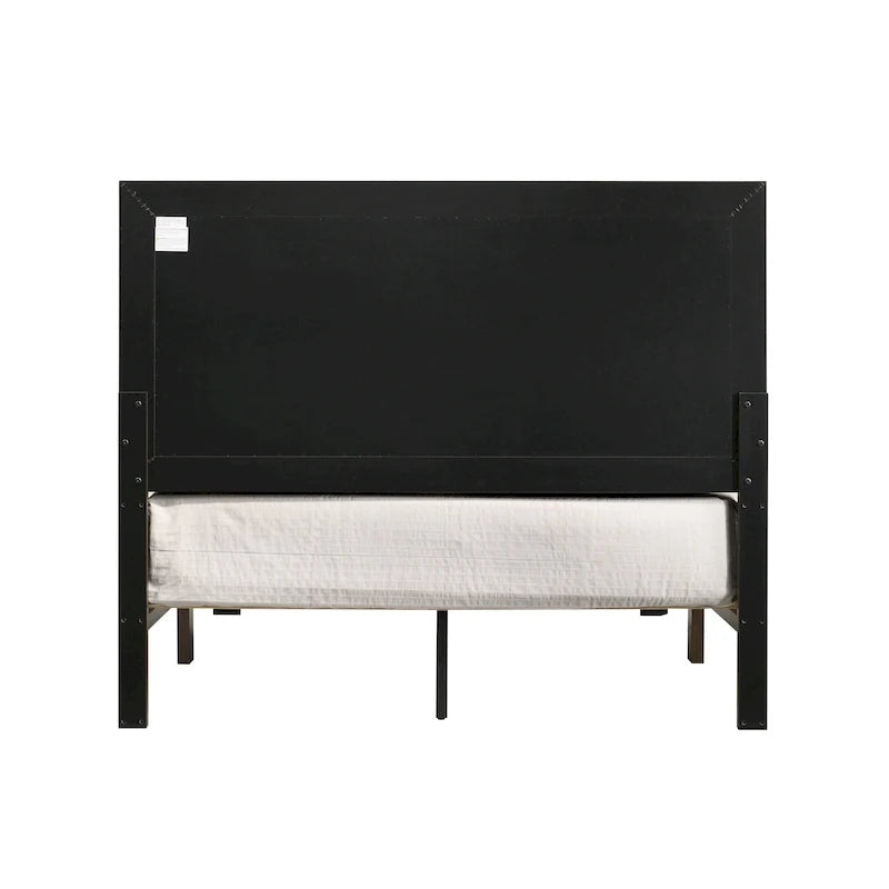 Lit en bois en noyer rustique