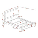 Lit en bois en noyer rustique