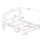 Lit en bois en noyer rustique