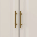 Grande Armoire Combinée, Penderie, Meuble de Rangement, Blanc