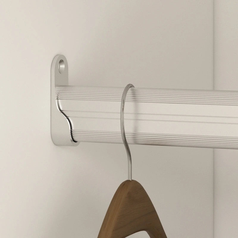 Grande Armoire Combinée, Penderie, Meuble de Rangement, Blanc