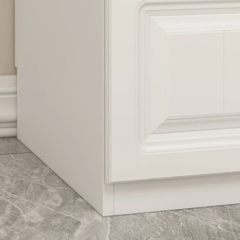 Grande Armoire Combinée, Penderie, Meuble de Rangement, Blanc