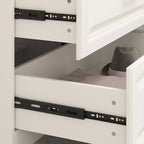 Grande Armoire Combinée, Penderie, Meuble de Rangement, Blanc