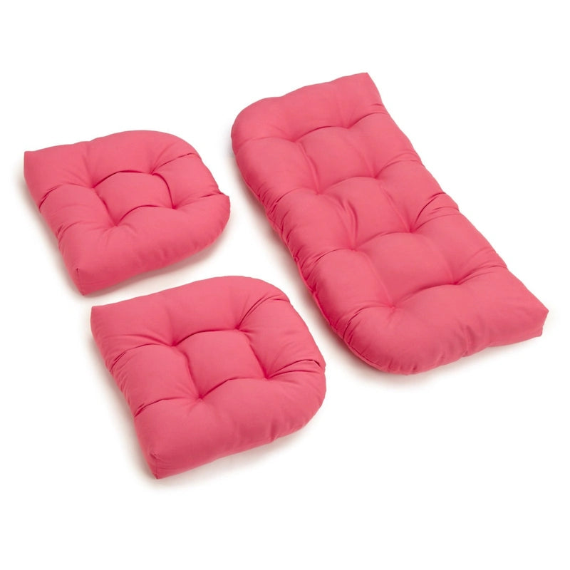 Ensemble de coussins trois pièces en sergé pour causeuse d'intérieur