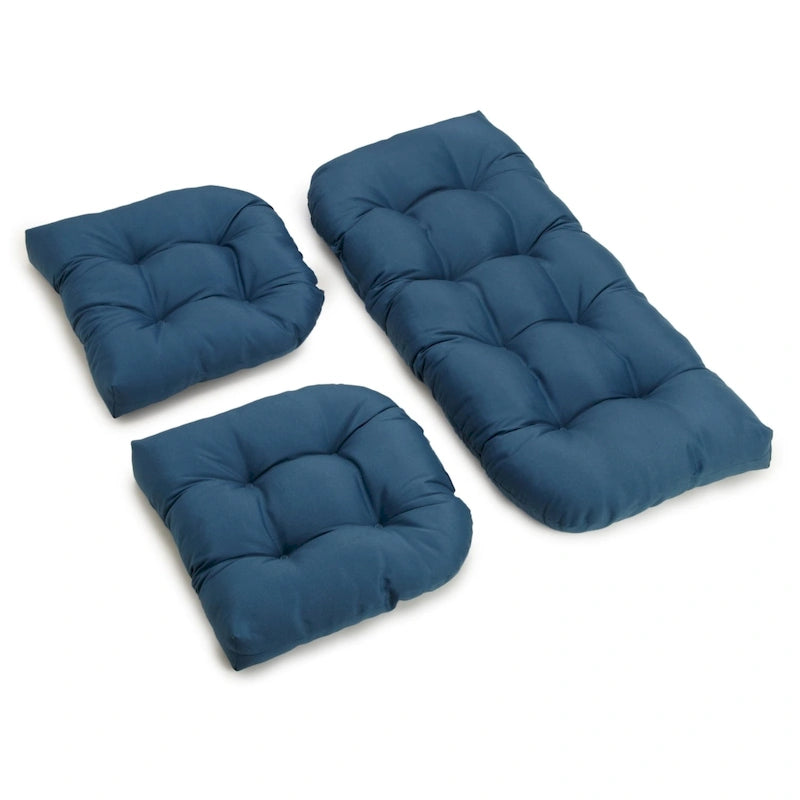 Ensemble de coussins trois pièces en sergé pour causeuse d'intérieur