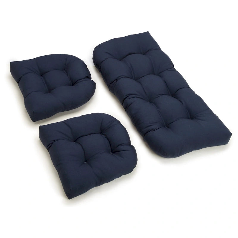 Ensemble de coussins trois pièces en sergé pour causeuse d'intérieur
