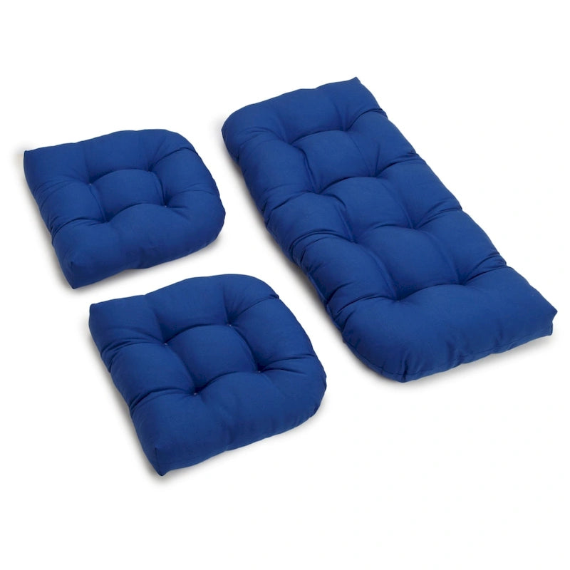 Ensemble de coussins trois pièces en sergé pour causeuse d'intérieur