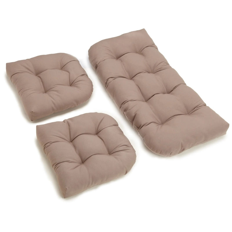 Ensemble de coussins trois pièces en sergé pour causeuse d'intérieur