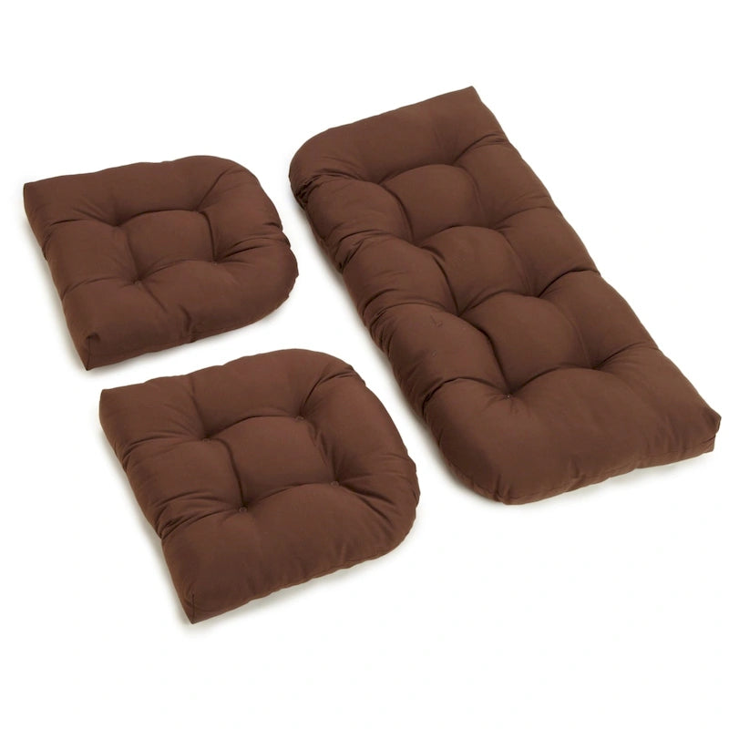 Ensemble de coussins trois pièces en sergé pour causeuse d'intérieur