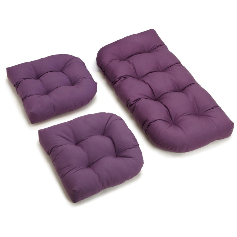 Ensemble de coussins trois pièces en sergé pour causeuse d'intérieur