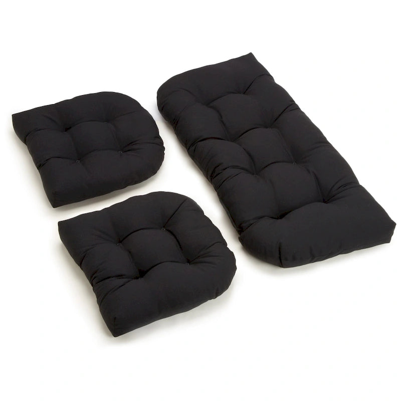 Ensemble de coussins trois pièces en sergé pour causeuse d'intérieur