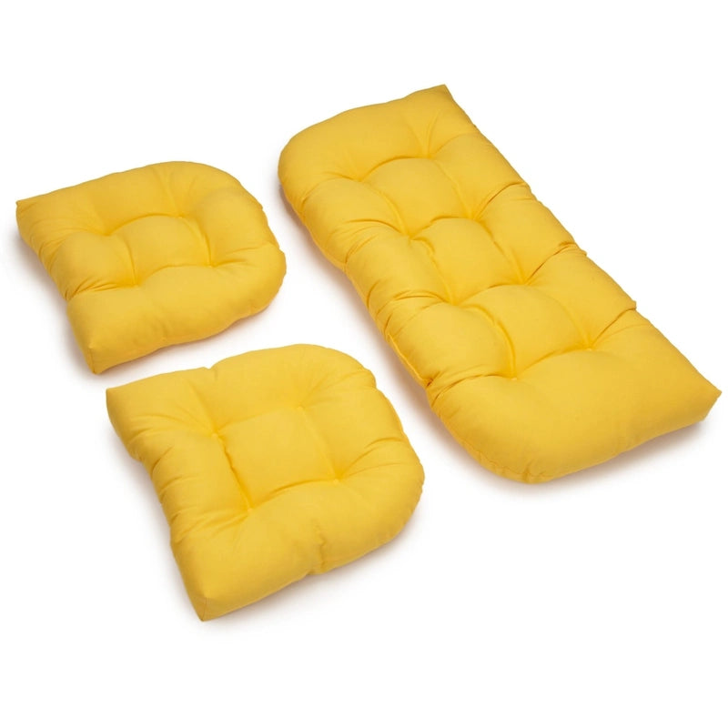 Ensemble de coussins trois pièces en sergé pour causeuse d'intérieur