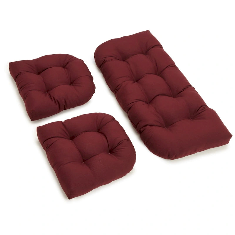 Ensemble de coussins trois pièces en sergé pour causeuse d'intérieur