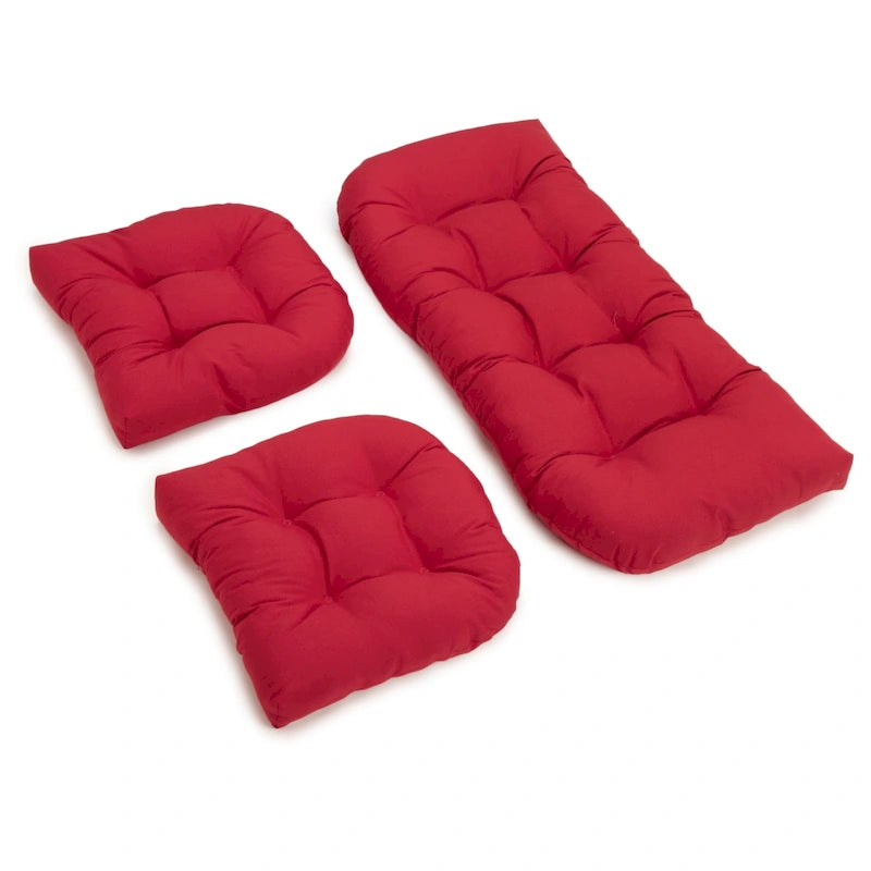 Ensemble de coussins trois pièces en sergé pour causeuse d'intérieur