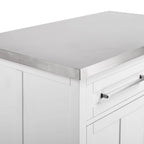 Îlot de cuisine avec plateau en acier inoxydable - 28P x 46L x 36,5H