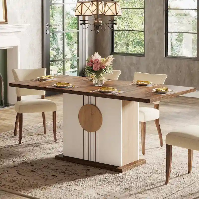 Table à manger en bois rustique