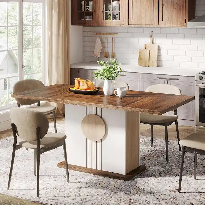 Table à manger en bois rustique